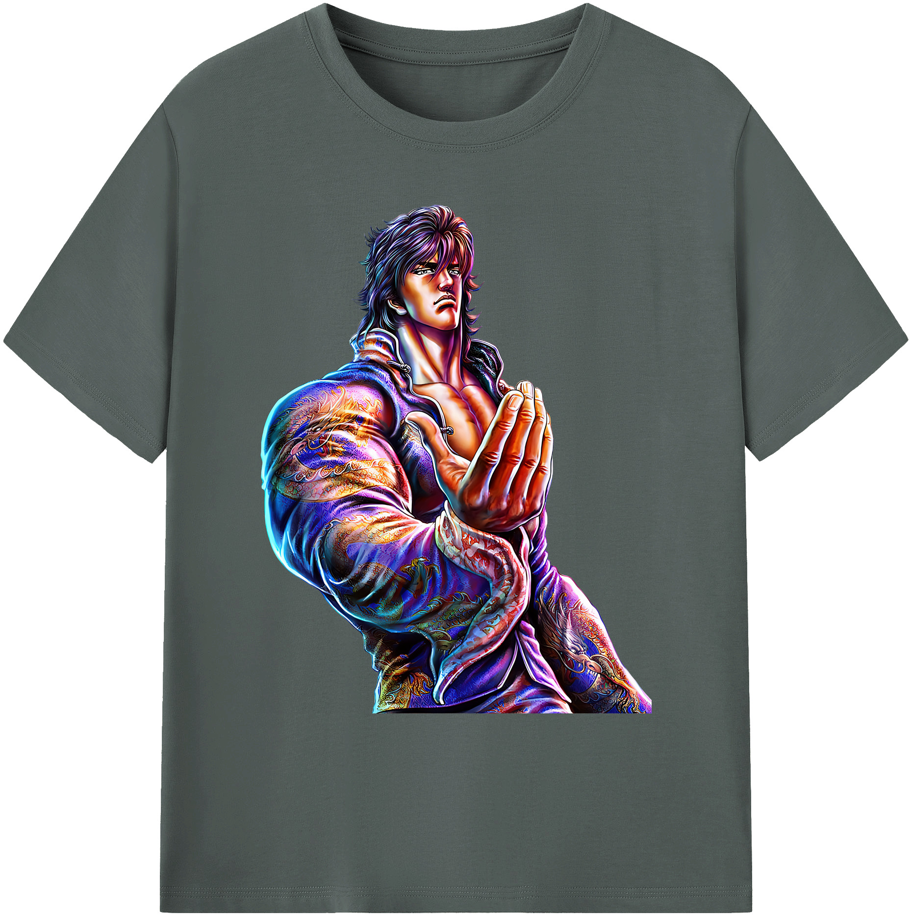 （画像用） 北斗の拳 Fist of the North Star 綿100％ メンズ半袖Tシャツ｜肌触りやわらか＆通気性